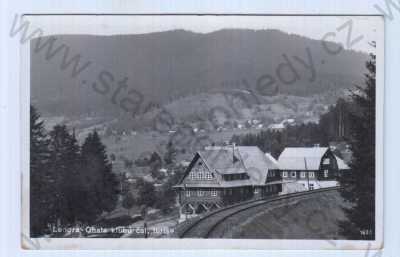  - Lenora (Prachatice), Chata klubu čsl. turistů, celkový pohled, koleje, foto J.Seidel