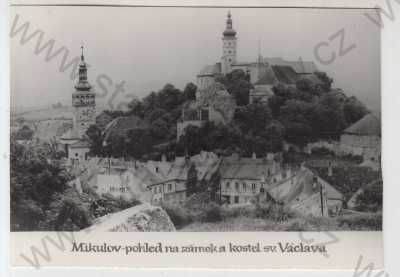  - Mikulov (Břeclav), zámek, kostel, není pohlednice