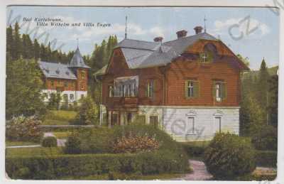  - Lázně Karlova Studánka (Bad Karlsbrunn) - Bruntál, Villa Wilhelm, Villa Eugen, kolorovaná