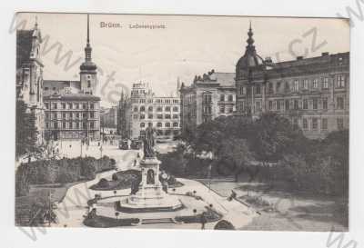  - Brno (Brünn), náměstí, park, pomník, socha, tramvaj