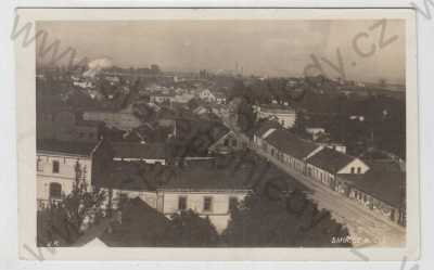  - Smiřice nad Labem (Hradec Králové), pohled ulicí, část města, Foto-Fon Praha