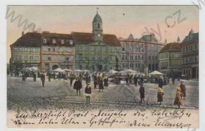  - Teplice (Teplitz), náměstí, kolorovaná, DA