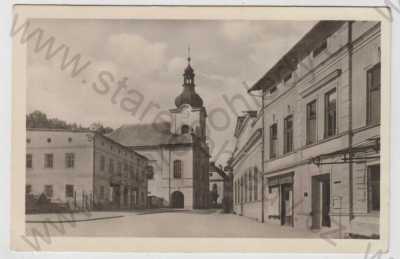  - Teplice nad Metují (Náchod), kostel, pohled ulicí, Fototypia-Vyškov