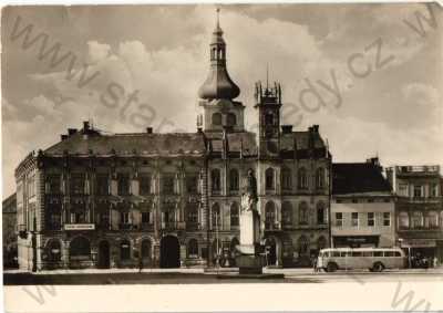  - Hořice, Jičín, částečný záběr města, radnice, autobus, ORBIS