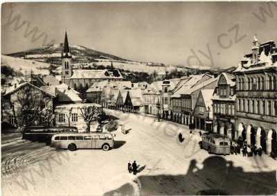  - Vrchlabí, Trutnov, náměstí, autobus, foto Z.Menec, ORBIS