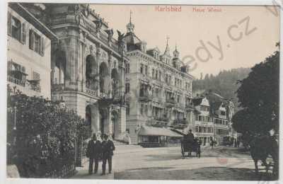  - Karlovy Vary (Karlsbad), Neue Wiese, kůň, kočár