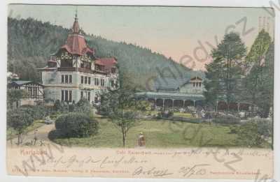  - Karlovy Vary (Karlsbad), Café Kaiserpark, kolorovaná, DA