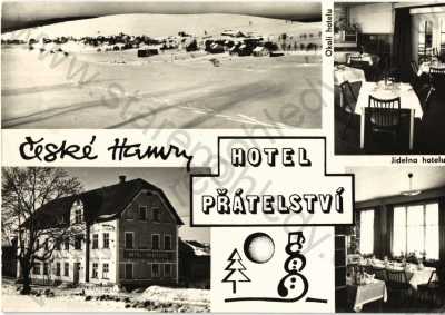  - České Hamry (Vejprty), Chomutov, koláž, více záběrů, hotel Přátelství, ORBIS