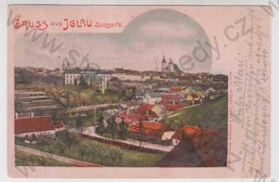  - Jihlava (Iglau), celkový pohled, kolorovaná, DA