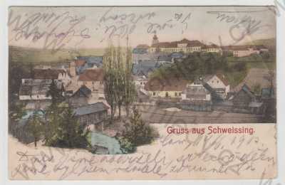  - Svojšín (Schweissing) - Tachov, celkový pohled, kolorovaná, DA