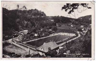  - Kokořín - zámecký hotel, koupaliště a vily