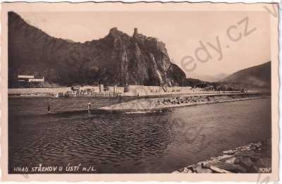  - Střekov (Ústí nad Labem) - hrad, Labe, razítko krajský slet sokolstva