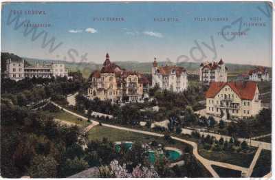  - Polsko - Bad Kudowa - sanatorium, vila Carmen, Otto, Dinter, Flemming, kolorovaná