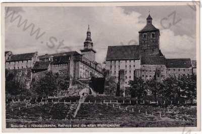  - Polsko - Graudenz - kostel, radnice, vojenské skladiště