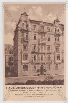  - Mariánské lázně (Marienbad) - Cheb, Haus Rheingold, automobil