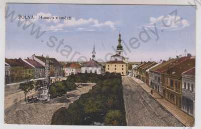  - Polná (Jihlava), Husovo náměstí, kolorovaná