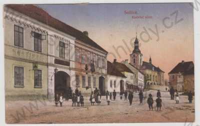  - Sedlice (Strakonice), Kostelní ulice, kolorovaná