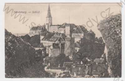  - Mikulov (Nikolsburg), Břeclav, zámek, celkový pohled, pohled z výšky