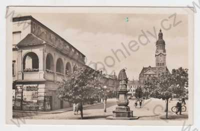  - Prostějov, muzeum, radnice, náměstí, bicykl, Fototypia-Vyškov