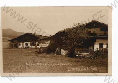  - Volary, Prachatice, budovy, foto Chládek, vrch Bobík, tónovaná, Foto-fon