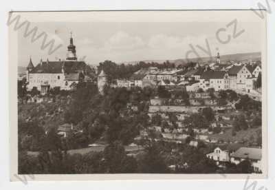  - Nové Město nad Metují (Náchod), celkový pohled, pohled na město z výšky, zámek, Orbis