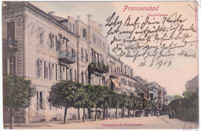  - Františkovy Lázně - Neuquellgasse, kolorovaná, DA