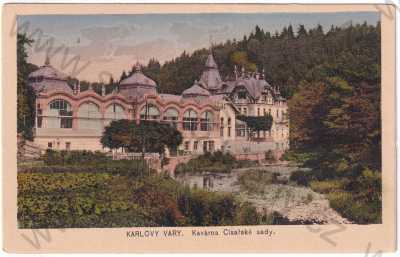  - Karlovy Vary - kavárna Císařské sady, kolorovaná