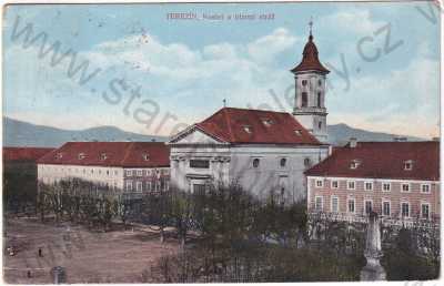  - Terezín - kostel a hlavní stráž, kolorovaná