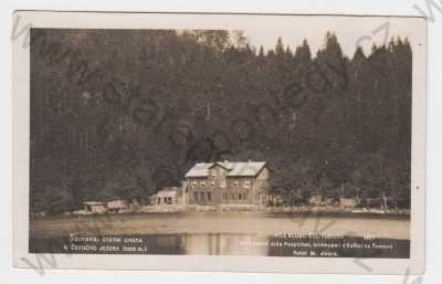  - Černé jezero (Klatovy), Šumava, státní chata, celkový pohled, Foto-fon