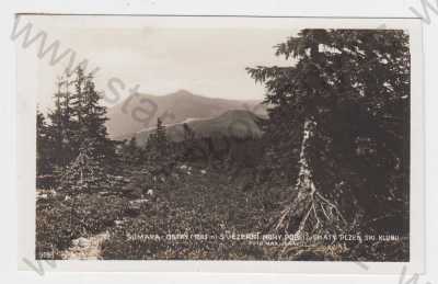  - Ostrý (Klatovy), Jezerní hory, Šumava, celkový pohled, foto Max Jonák, Foto-Fon Praha