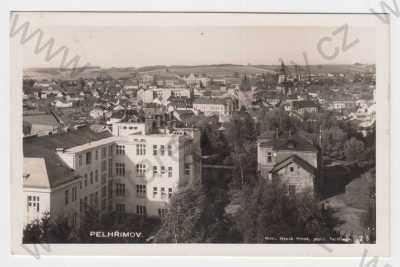  - Pelhřimov, celkový pohled, pohled na město z výšky, Foto-fon