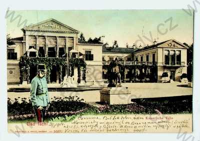  - Rakousko - Bad Ischl - koláž, Kaiserliche villa, František Josef I., kolorovaná, DA